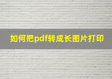 如何把pdf转成长图片打印