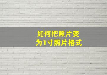 如何把照片变为1寸照片格式