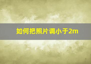 如何把照片调小于2m