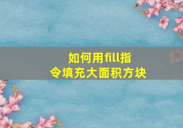 如何用fill指令填充大面积方块