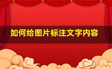 如何给图片标注文字内容