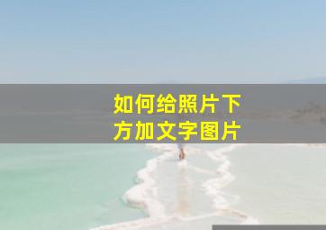 如何给照片下方加文字图片