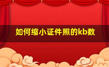 如何缩小证件照的kb数