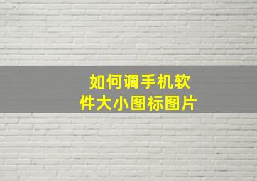 如何调手机软件大小图标图片