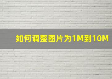 如何调整图片为1M到10M