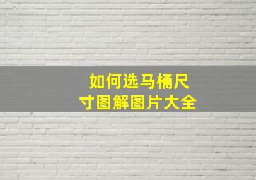 如何选马桶尺寸图解图片大全