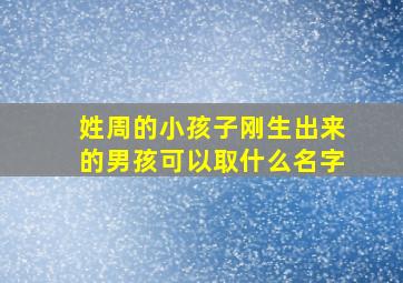 姓周的小孩子刚生出来的男孩可以取什么名字