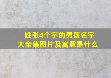 姓张4个字的男孩名字大全集图片及寓意是什么