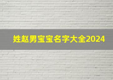 姓赵男宝宝名字大全2024