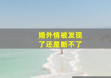 婚外情被发现了还是断不了