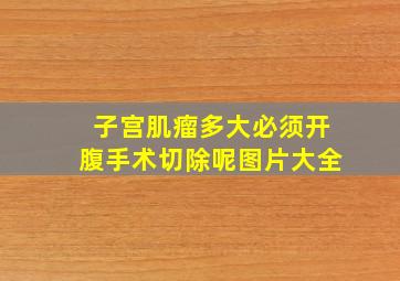 子宫肌瘤多大必须开腹手术切除呢图片大全