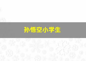 孙悟空小学生