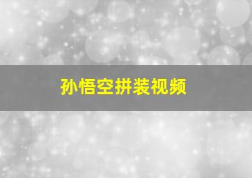 孙悟空拼装视频