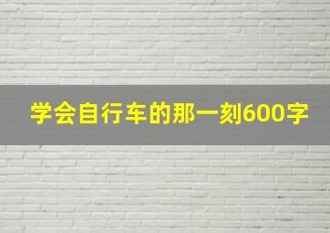 学会自行车的那一刻600字