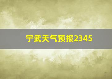 宁武天气预报2345