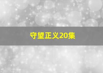 守望正义20集