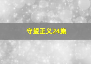 守望正义24集