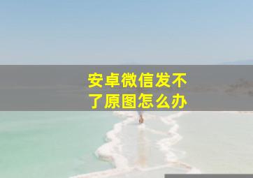 安卓微信发不了原图怎么办