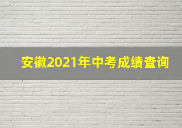 安徽2021年中考成绩查询