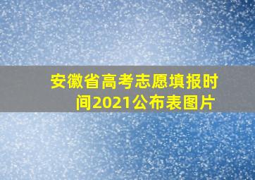 安徽省高考志愿填报时间2021公布表图片