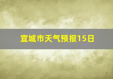 宜城市天气预报15日