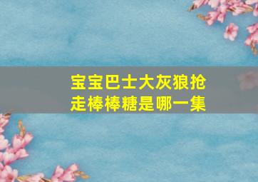 宝宝巴士大灰狼抢走棒棒糖是哪一集