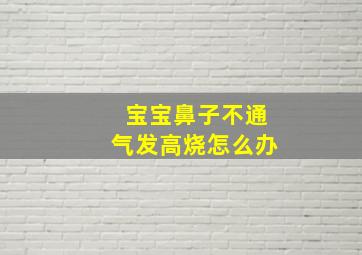 宝宝鼻子不通气发高烧怎么办