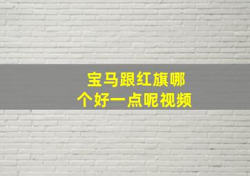 宝马跟红旗哪个好一点呢视频