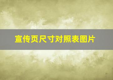 宣传页尺寸对照表图片