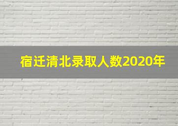 宿迁清北录取人数2020年