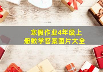 寒假作业4年级上册数学答案图片大全