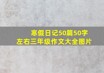 寒假日记50篇50字左右三年级作文大全图片