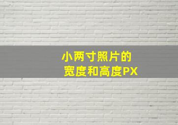 小两寸照片的宽度和高度PX