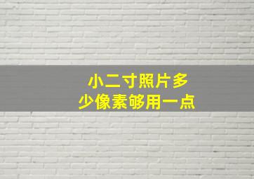 小二寸照片多少像素够用一点