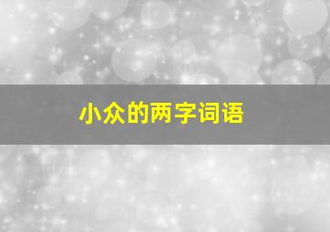 小众的两字词语