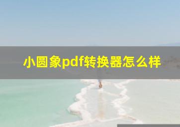 小圆象pdf转换器怎么样