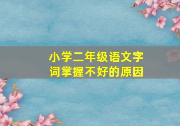 小学二年级语文字词掌握不好的原因