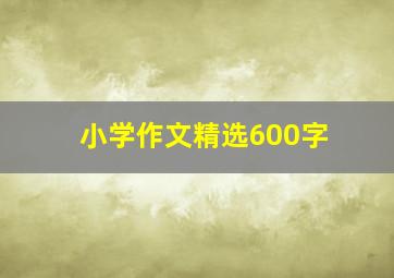 小学作文精选600字