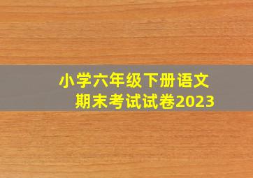 小学六年级下册语文期末考试试卷2023