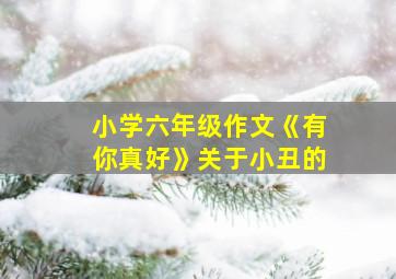 小学六年级作文《有你真好》关于小丑的