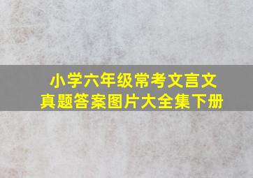 小学六年级常考文言文真题答案图片大全集下册