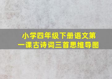 小学四年级下册语文第一课古诗词三首思维导图