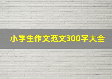 小学生作文范文300字大全