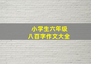 小学生六年级八百字作文大全