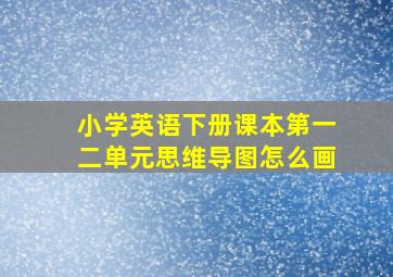 小学英语下册课本第一二单元思维导图怎么画