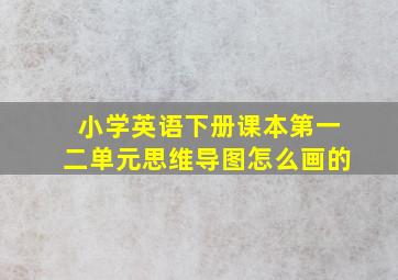 小学英语下册课本第一二单元思维导图怎么画的