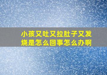 小孩又吐又拉肚子又发烧是怎么回事怎么办啊