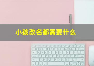 小孩改名都需要什么