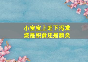 小宝宝上吐下泻发烧是积食还是肠炎