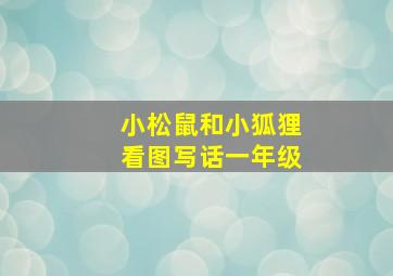 小松鼠和小狐狸看图写话一年级